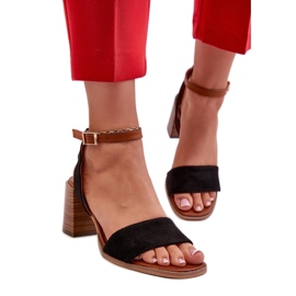 Sandales à talons hauts femme Noir