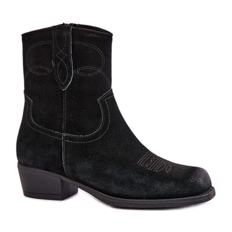 Sergio Leone Bottes cowboy femme noires le noir