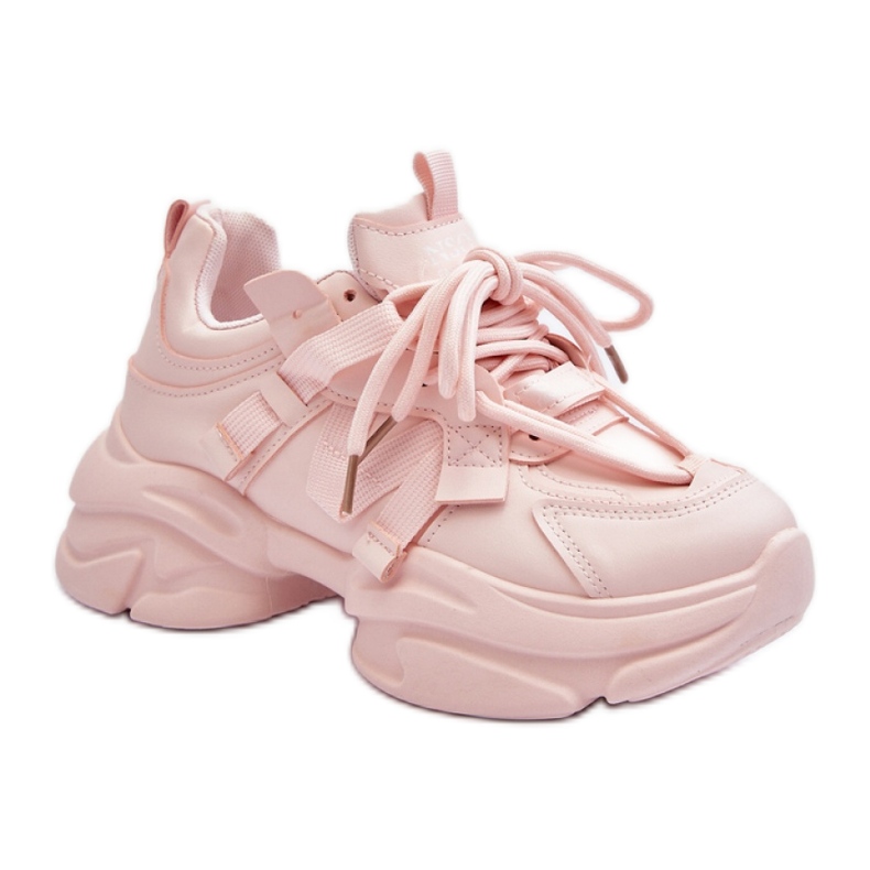 Chaussures de sport roses à semelle massive Chaussures de sport roses à semelle massive