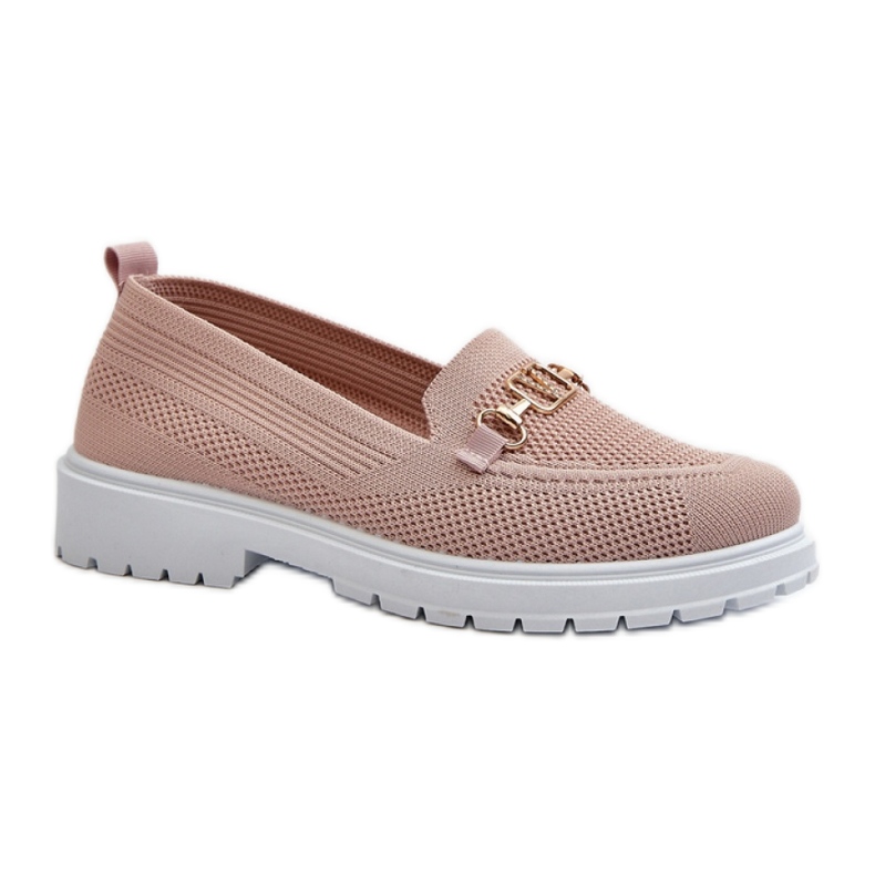 Mocassins plats femme roses