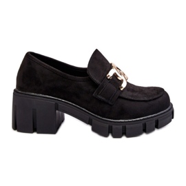 Chaussures à talons hauts pour femmes avec décoration noire