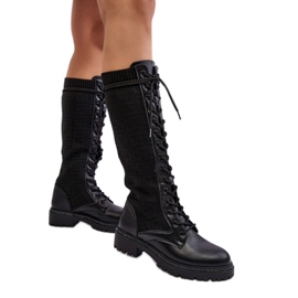 Bottines femme avec tige élastique Noir