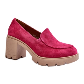 Chaussures pour femmes à talons hauts et plateforme Fuchsia rose