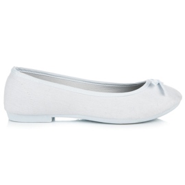New Age Ballerines sportives à nœud blanc