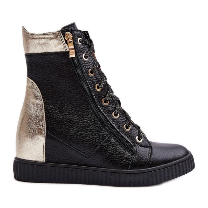 Zazoo Baskets compensées femme noires le noir