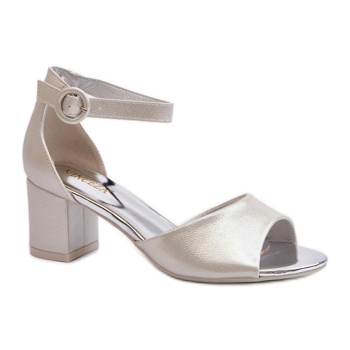 Sandales à talons femme Vinceza Silver gris