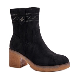 Bottines isolées à talons pour femme Noir le noir
