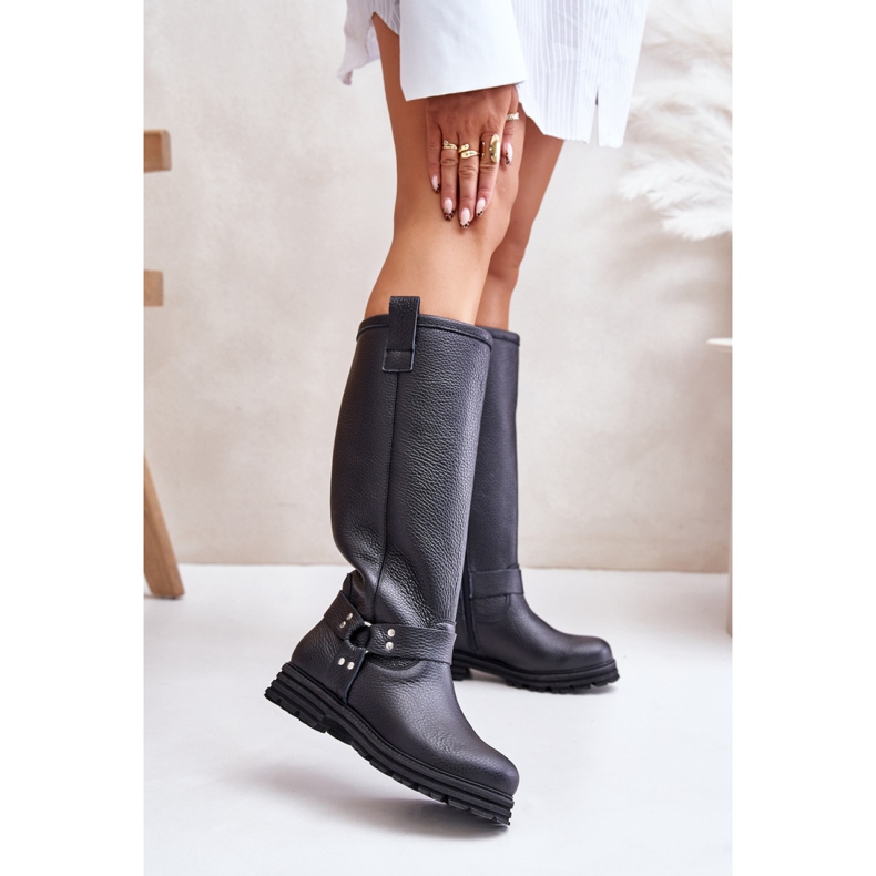 Step in style Bottes Modèle Lewski 3615 Cuir Noir - Entrez avec style le noir