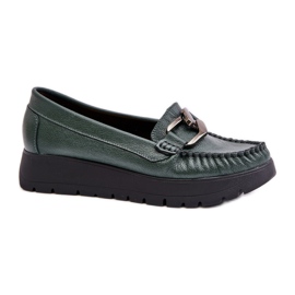 Mocassins pour femmes à décoration Vert Foncé Mocassins pour femmes à décoration Vert Foncé