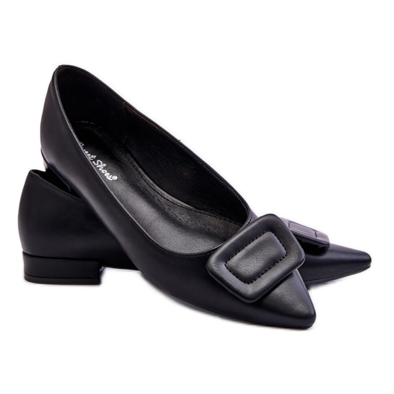 Ballerines classiques avec décoration le noir