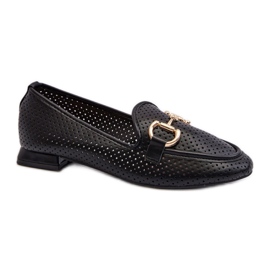 Mocassins pour femmes à décoration noire