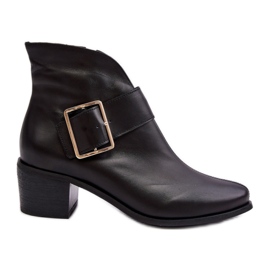 Bottines à talons bas pour femme Noir le noir