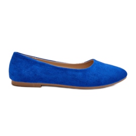 Ballerines femme en daim bleues
