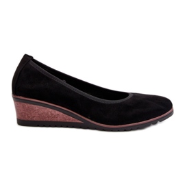 Chaussures compensées noires pour femmes le noir