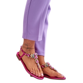 Sandales Femme Avec Pierres Fuchsia rose Sandales Femme Avec Pierres Fuchsia rose