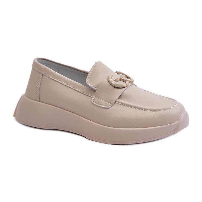 Mocassins Cuir Femme S.Barski Beige