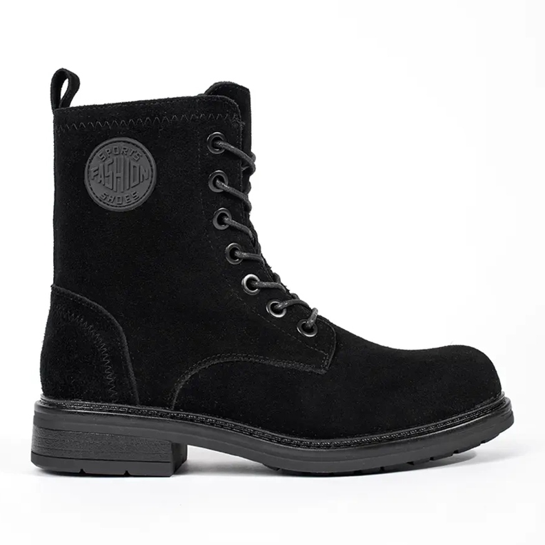 Baggies pour femmes noires en cuir nubuck naturel par Sergio Leone le noir Baggies pour femmes noires en cuir nubuck naturel par Sergio Leone le noir