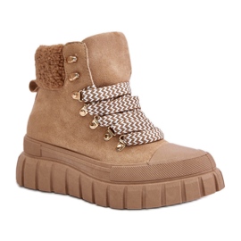 Bottes à plateforme marron chaud brun