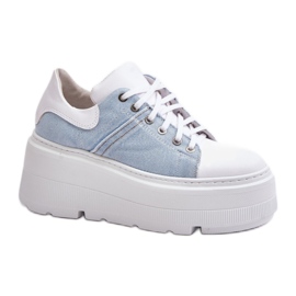 Chaussures de sport à plateforme Lewski blanches Chaussures de sport à plateforme Lewski blanches