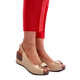 Sandales compensées beiges pour femmes Sandales compensées beiges pour femmes