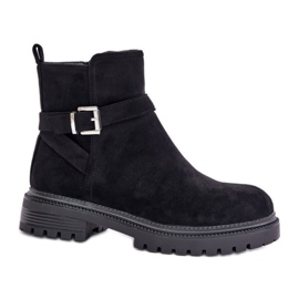 Bottines isolées pour femmes avec boucle noire