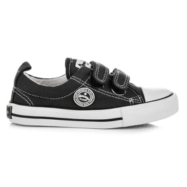 American Club Baskets à fermeture velcro noir