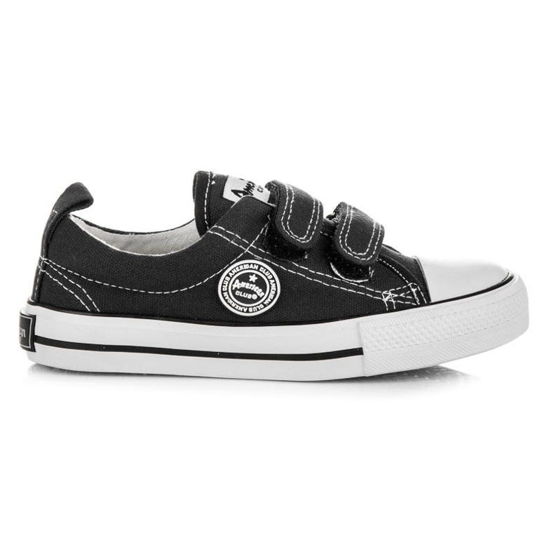 American Club Baskets à fermeture velcro le noir