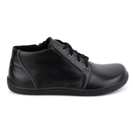 Olivier Chaussures en cuir pour femmes pieds nus, légèrement isolées, montantes avec fermeture éclair 787 noir