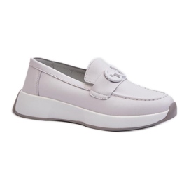 Step in style Mocassins Modèle S.Barski LR490 Gris Clair - Entrez avec style