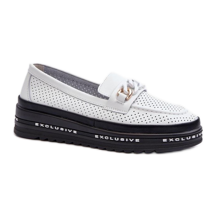 Step in style Mocassins Modèle S.Barski LR618 Blanc - Entrez avec style blanche