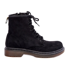 Step in style Modèle Workers Asteoris H1080 en daim noir - Entrez dans le style le noir
