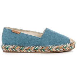 Vices Espadrilles à enfiler sur la plateforme bleu