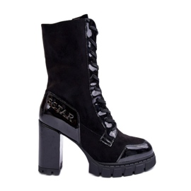Step in style Bottes Modèle Khariah UK169P Cuir/Suède Noir - Entrez avec style le noir
