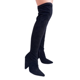 Step in style Bottes Modèle Lu Boo XW37356 Black Suede - Entrez dans le style noir