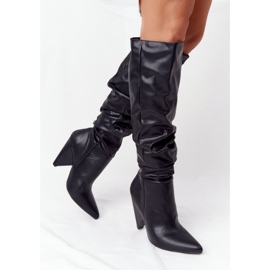 Step in style Bottes Modèle Lu Boo XW37355 Cuir Noir - Entrez avec style le noir