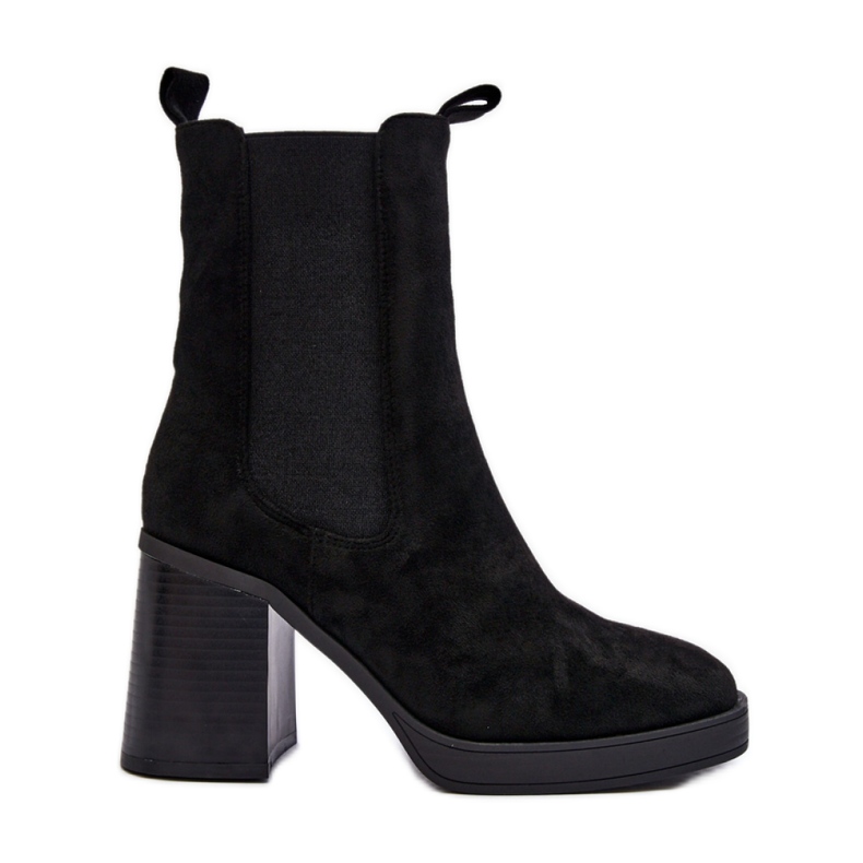Step in style Bottines Modèle Piovere 8600 Black Suede - Entrez avec style le noir