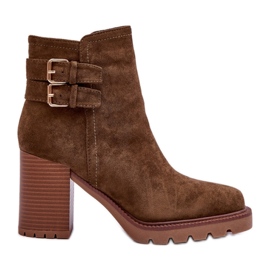 Step in style Bottes Modèle Makeline H8-526 Olive Suede - Entrez avec style vert