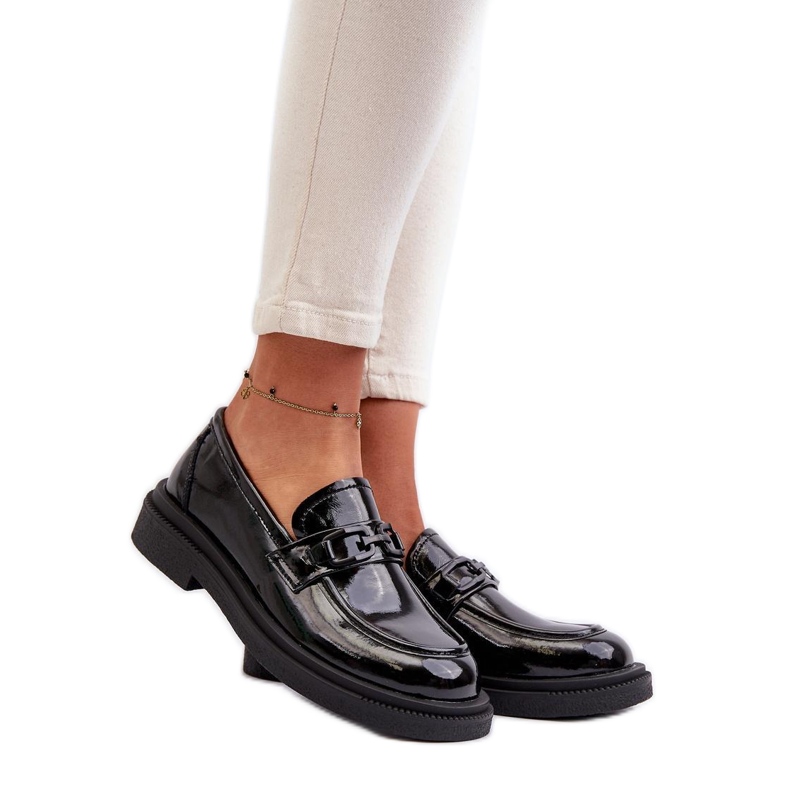 Step in style Mocassins Modèle Keelana 24PB18-6886 Vernis Noir - Entrez avec style le noir
