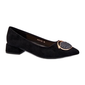 Step in style Escarpins Modèle S.Barski KV27-037 Daim Noir - Entrez avec style le noir