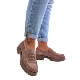 Step in style Chaussures Modèle Rosefalls 20153 Daim Beige Foncé - Entrez dans le style