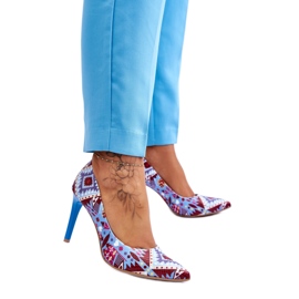 Step in style Talons hauts Modèle Lewski Shoes 2659 Bleu/Rouge - Entrez avec style multicolore
