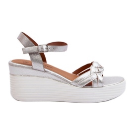 Step in style Sandales Modèle Esinna PS19 Argent - Entrez avec style gris