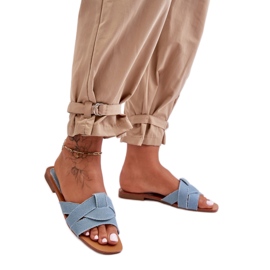 Step in style Sandale Tongs Modèle Aversa W-112 Bleu Clair - Entrez avec style