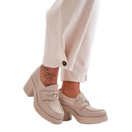 Step in style Chaussures Modèle Dunadia 20148 Cuir Beige - Entrez avec style