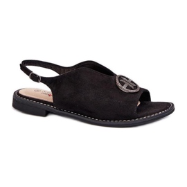 Step in style Sandales Modèle S.Barski KV27-059 Noir - Entrez avec style le noir