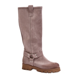 Step in style Bottes Modèle Lewski 3615 Cappuccino Suede - Entrez avec style beige