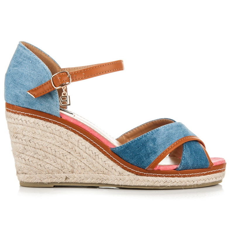Vices Espadrilles en denim sur le coin bleu