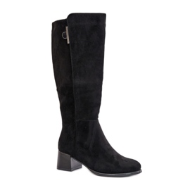 Step in style Bottes Modèle Izanae RMR2481-3 Daim Noir - Entrez avec style le noir