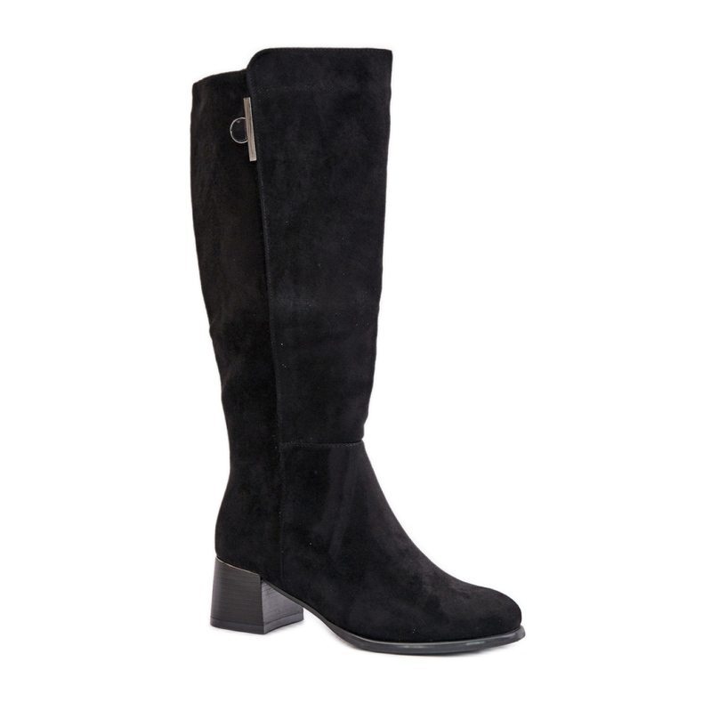 Step in style Bottes Modèle Izanae RMR2481-3 Daim Noir - Entrez avec style le noir