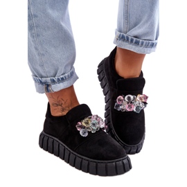 Step in style Chaussures de sport modèle Desire NB615 en daim noir - Entrez dans le style le noir
